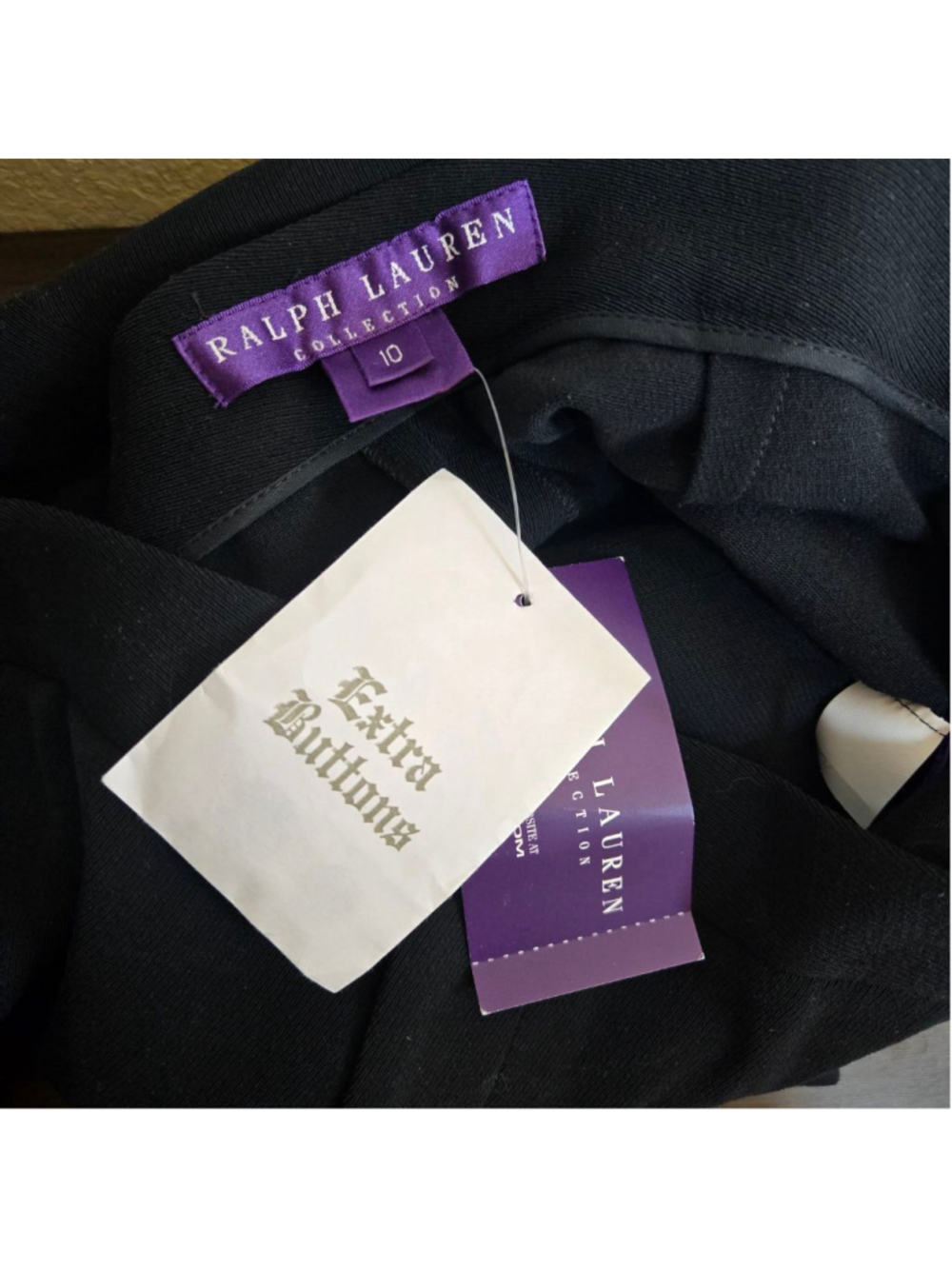 Nwt Ralph Lauren Collection Purple Label Collection Black Wool Trousers Size 10 - Picture 8 of 11